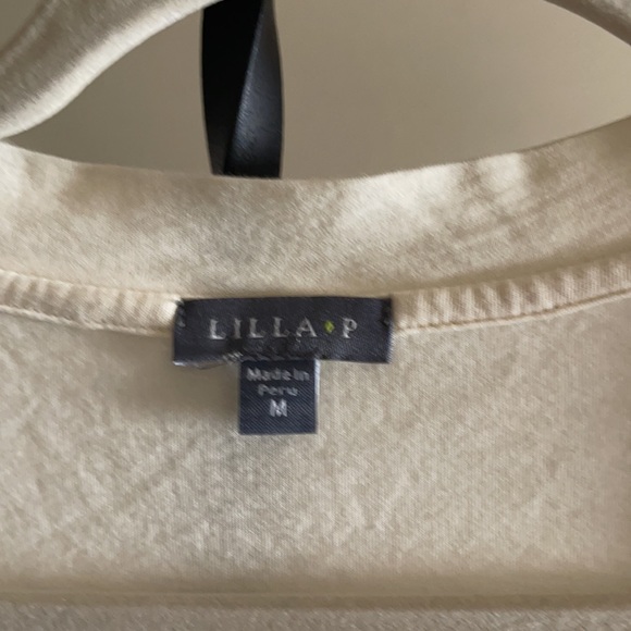 Lilla P long-sleeve (3/4 sleeve) faux wrap top. - Picture 4 of 7